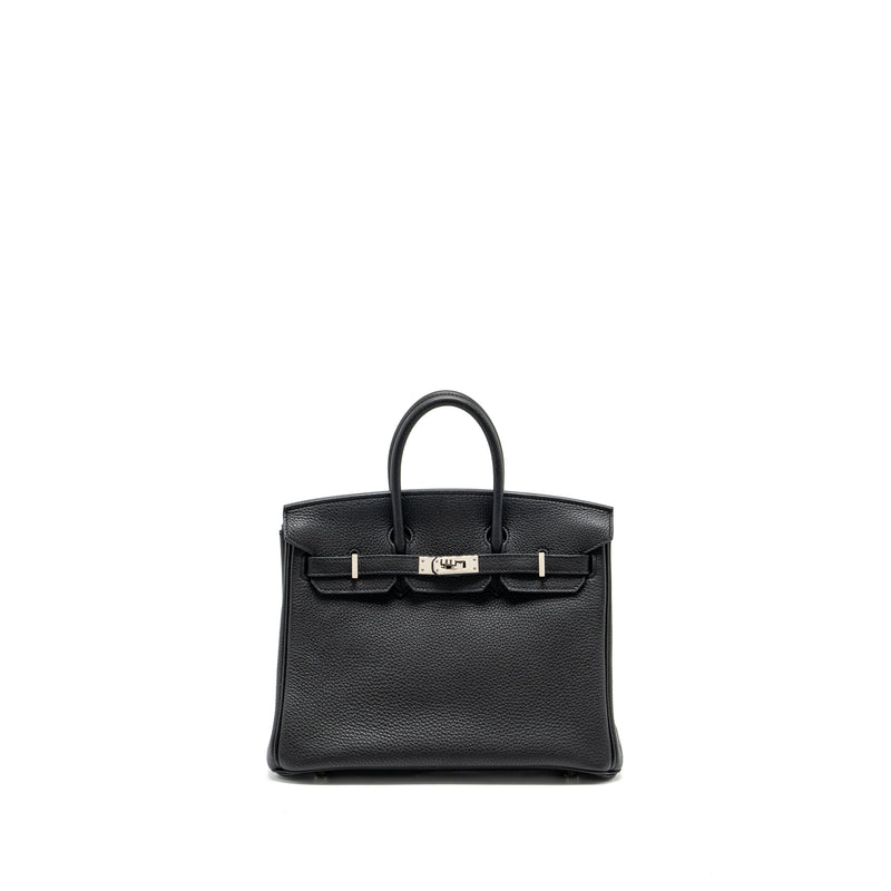 Hermes birkin 25 Togo black SHW stamp C