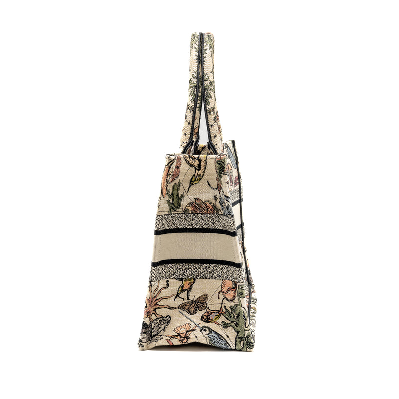 Dior Medium Book Tote Embroidery Canvas Multicolour