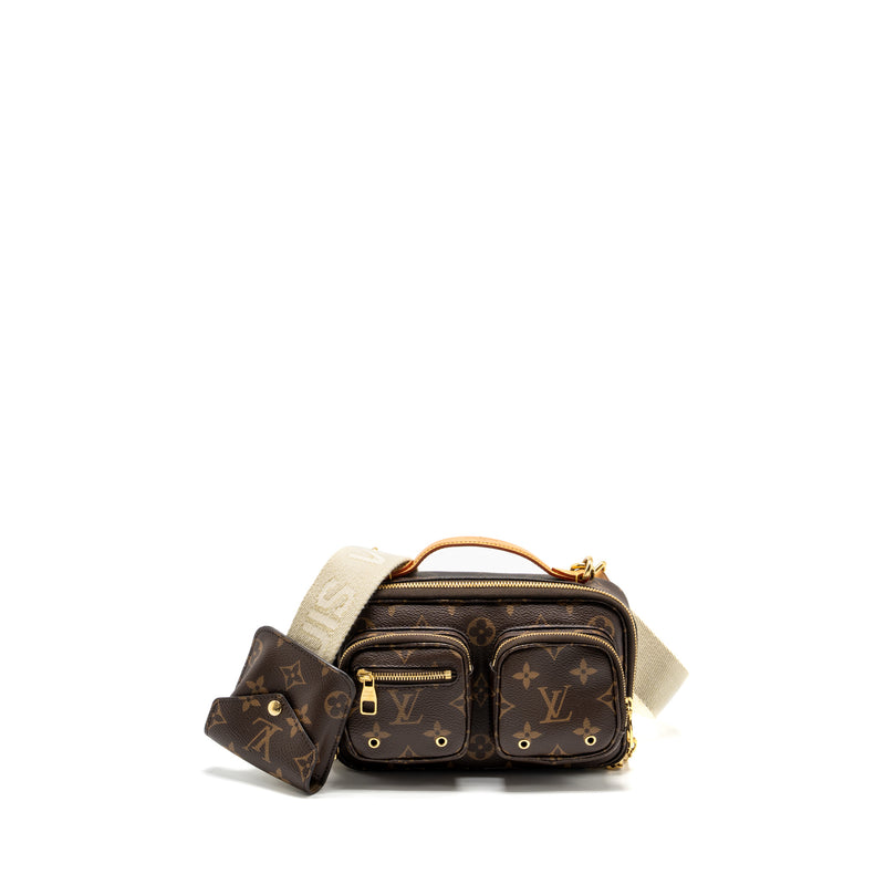 Louis Vuitton utility crossbody bag monogram canvas GHW
