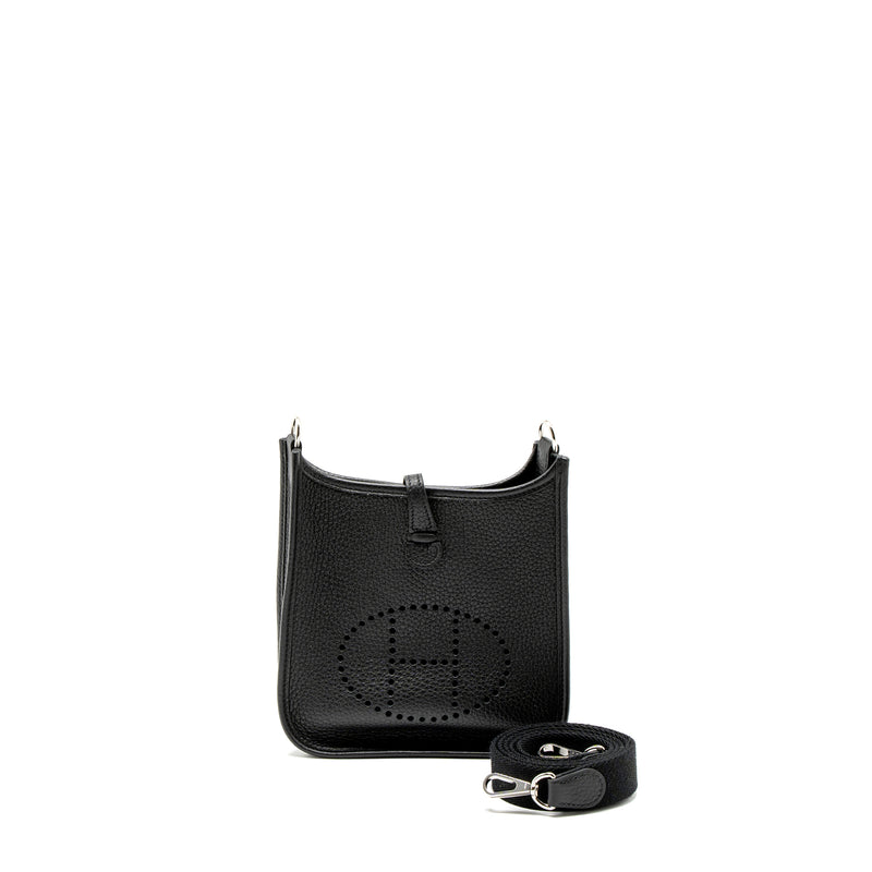 Hermes Mini Evelyne Clemence Black SHW Stamp U