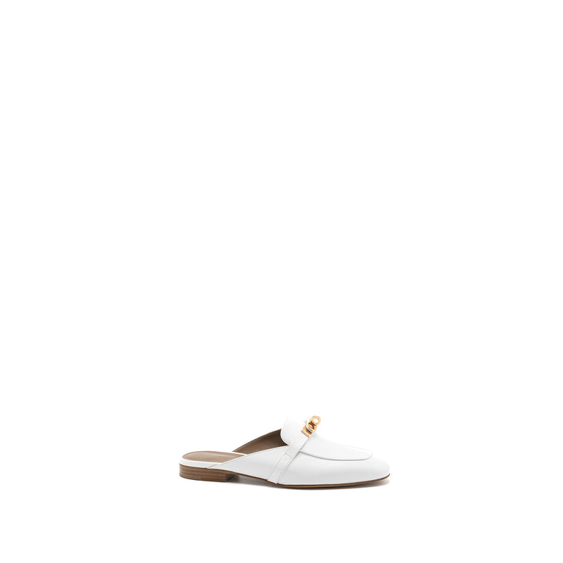 Hermes size36 oz mule calfskin blanc RGHW