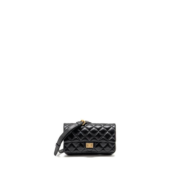 Chanel 2.55 Reissue Waist Bag Aged Calfskin Black GHW