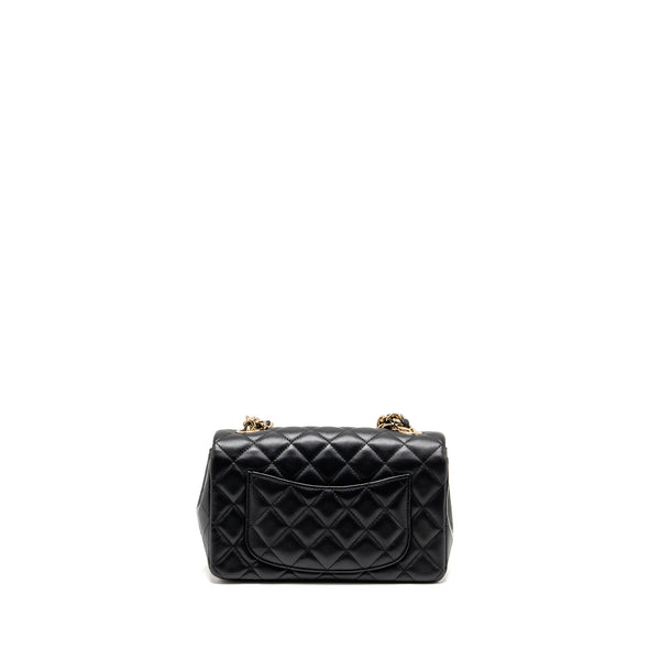 Chanel Coco Charms Mini Rectangular Flap Bag Lambskin Black LGHW