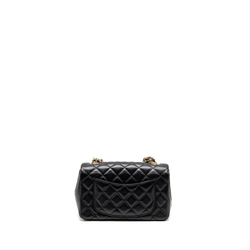 Chanel Coco Charms Mini Rectangular Flap Bag Lambskin Black LGHW