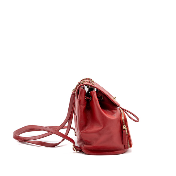 Chanel affinity backpack caviar red GHW