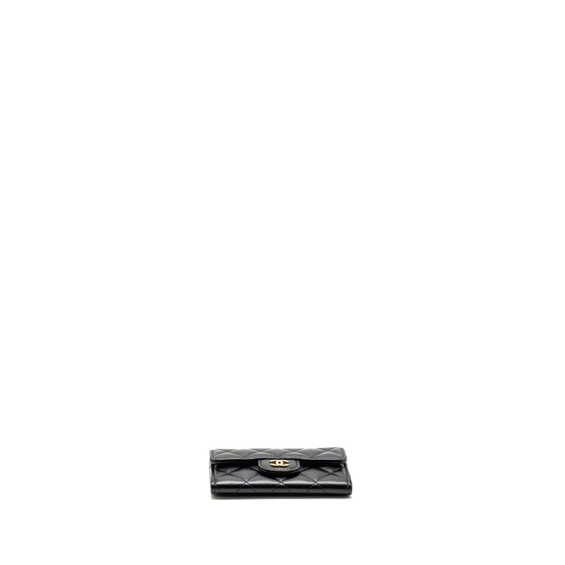 Chanel Classic Flap Card Holder Lambskin Black GHW