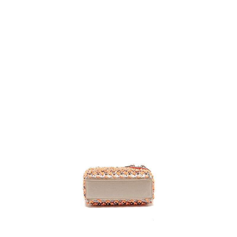Dior Mini Lady Dior limited edition velvet / alligator / sequin light pink SHW