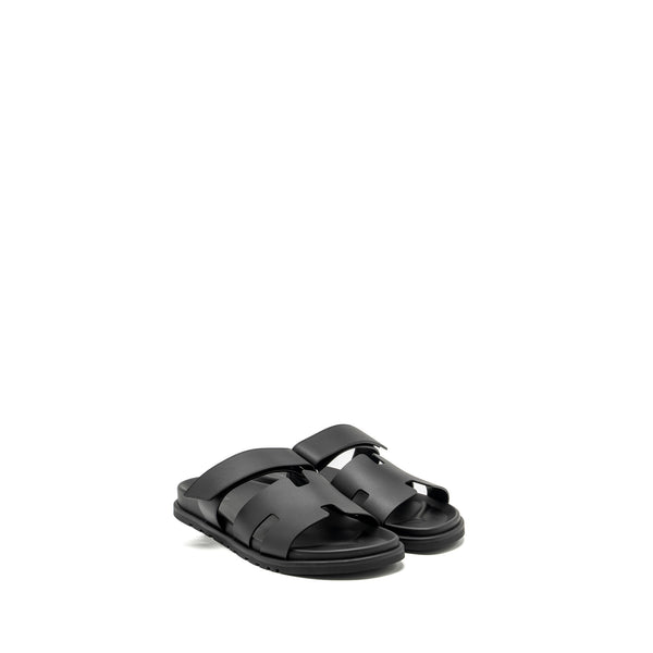 Hermes Size 42 Homme Chypre Sandals Black