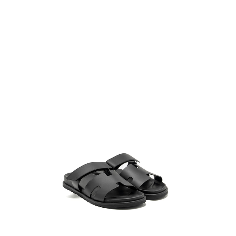 Hermes Size 42 Homme Chypre Sandals Black
