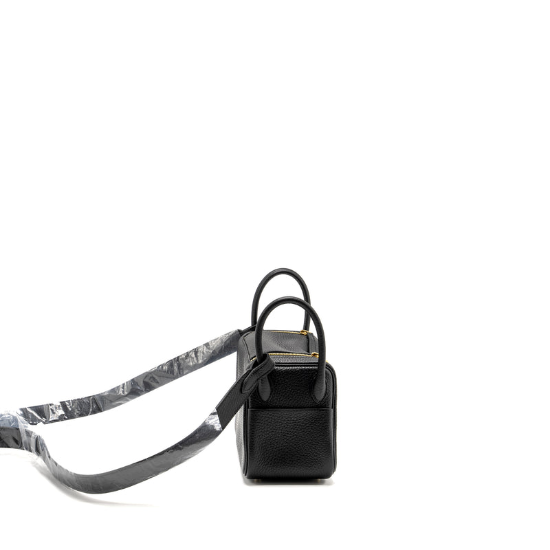 HERMES MINI LINDY CLEMENCE BLACK GHW STAMP B