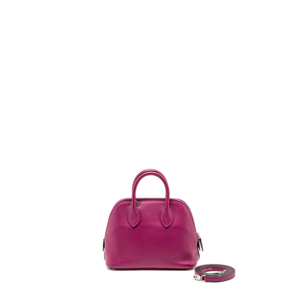 Hermes Mini Bolide Evercolor Rose Pourpre SHW Stamp C