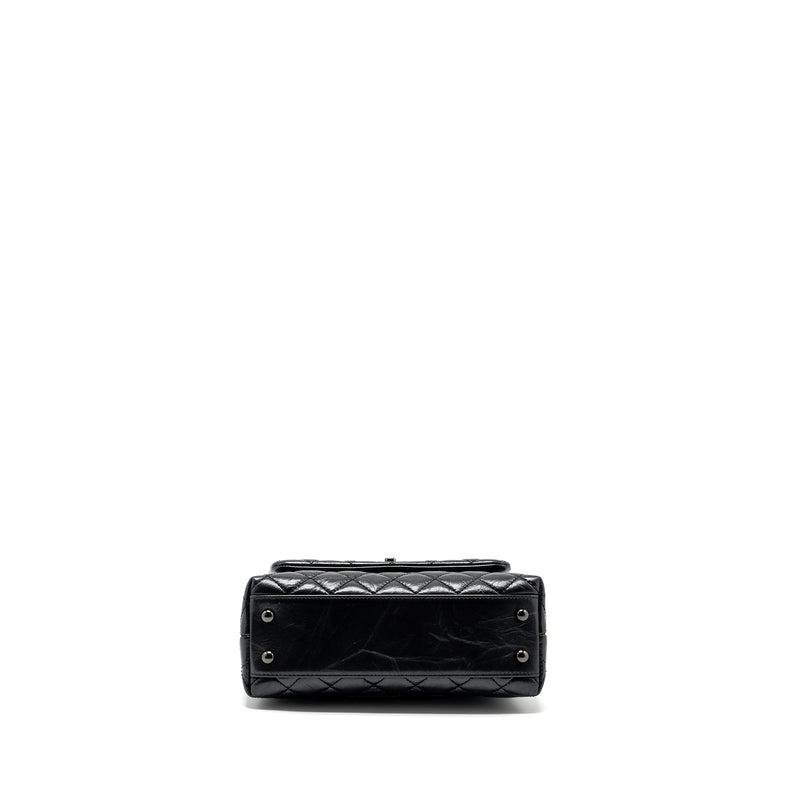 Chanel small coco handle aged calfskin black with black hardware