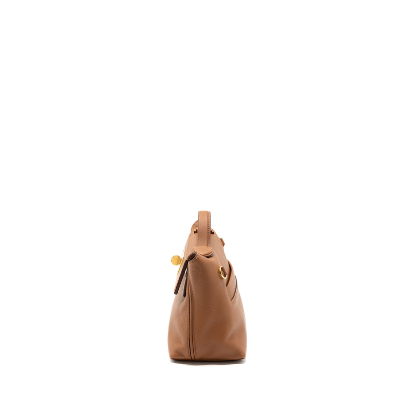 Hermes Mini 2424 Evercolor/ Swift Gold GHW Stamp U
