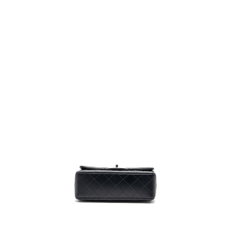 Chanel mini rectangular flap bag lambskin black SHW (microchip)