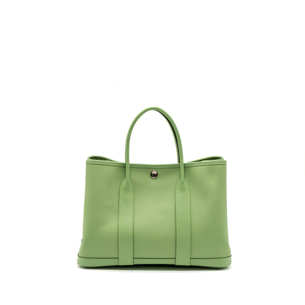 Hermes Garden Party 30 Epsom Vert Criquet SHW Stamp U