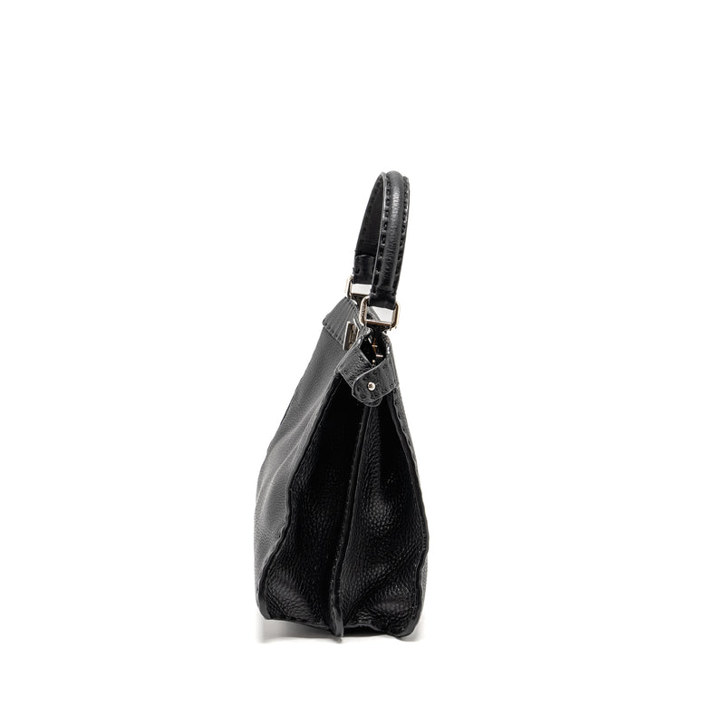 Fendi Medium Peekaboo Bag Calfskin Black SHW