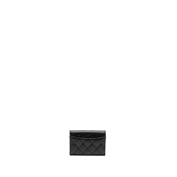 Chanel Classic Flap Card Holder CAVIAR BLACK GHW (Microchip)