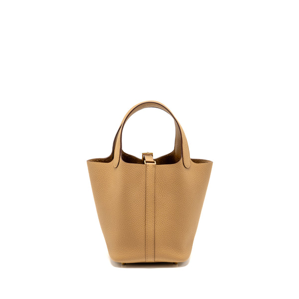 Hermes Picotin 18 lock bag clemence biscuit GHW stamp K