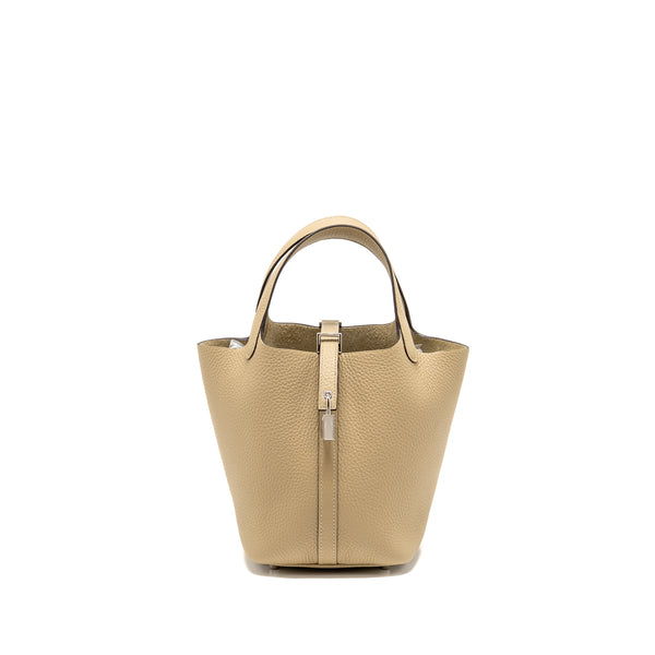Hermes picotin 18 lock bag clemence trench SHW Stamp K