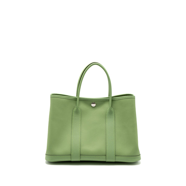 Hermes Garden Party 30 Epsom Vert Criquet SHW Stamp U