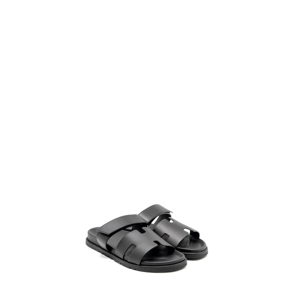 HERMES Size 42 Men’s Chypre Sandals Black