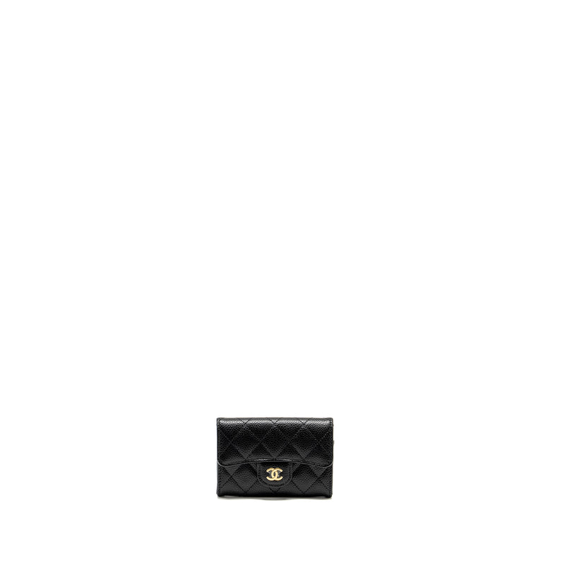 Chanel Classic Flap Card Holder CAVIAR BLACK GHW (Microchip)