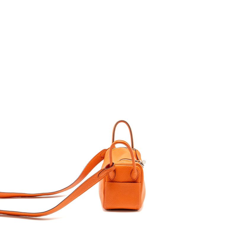 Hermes mini Lindy Clemence Feu SHW Stamp Z