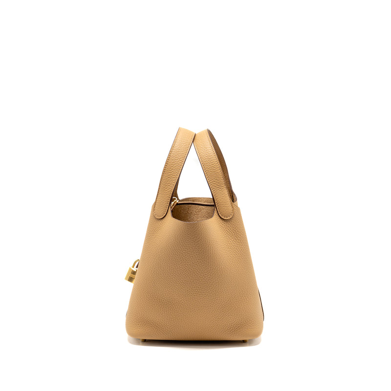 Hermes Picotin 18 lock bag clemence biscuit GHW stamp K