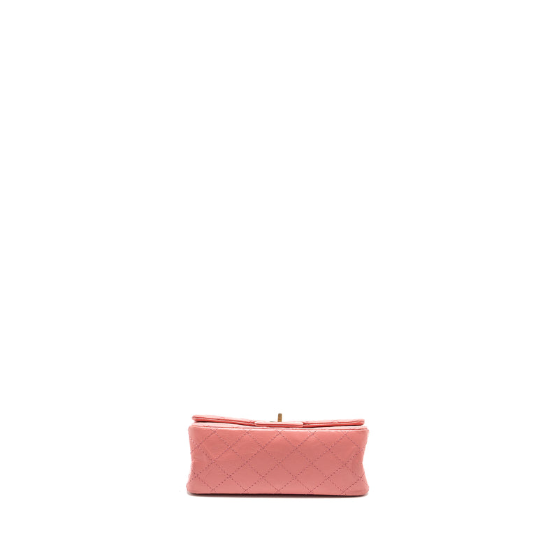 Chanel Mini 2.55 Reissue flap bag calfskin pink GHW