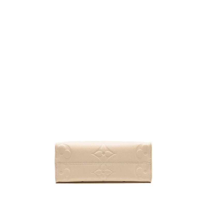 Louis Vuitton Onthego pm Monogram Empreinte Leather Creme GHW