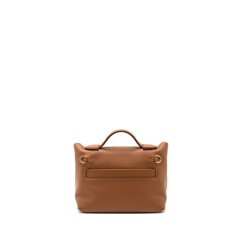 Hermes Mini 2424 Evercolor/ Swift Gold GHW Stamp U