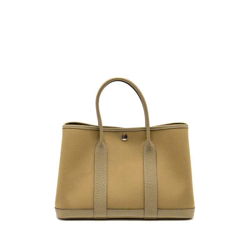 Hermes garden party 30 canvas/negonda leather trench SHW stamp U