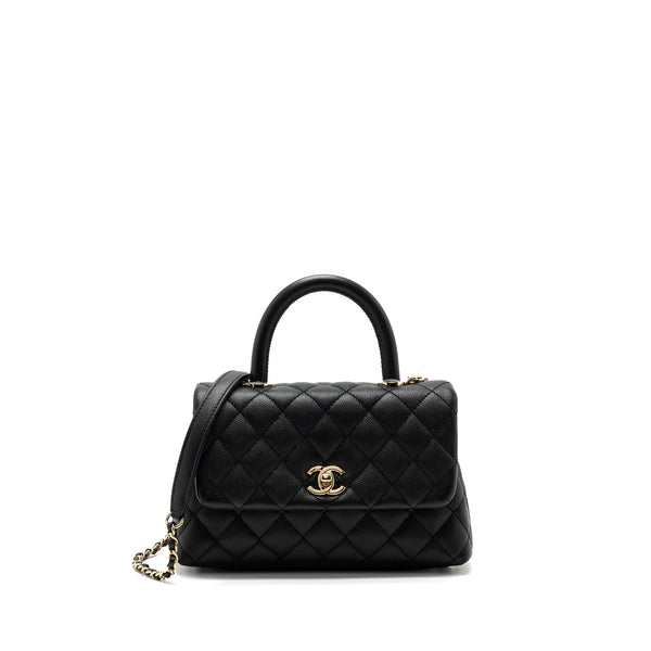 Chanel Small Coco Handle Caviar Black LGHW