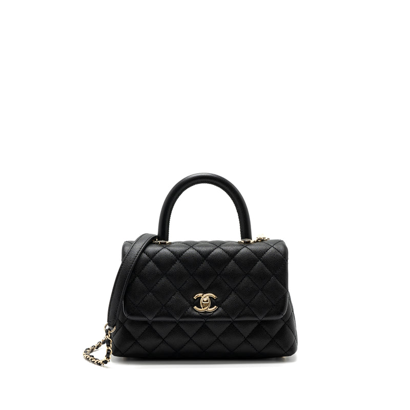 Chanel Small Coco Handle Caviar Black LGHW