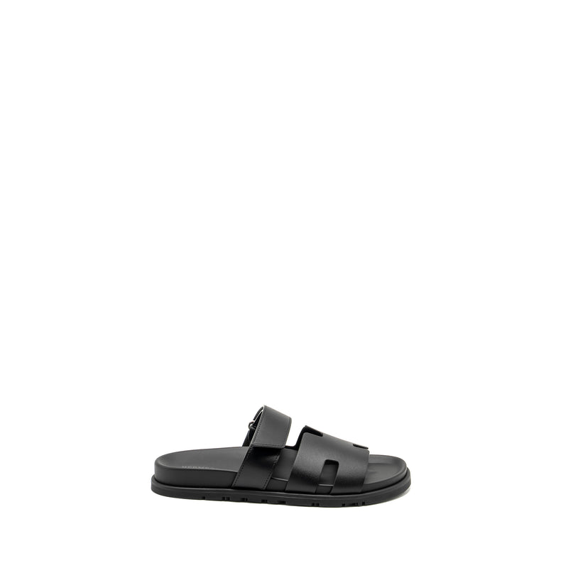 Hermes Size 41 Homme Chypre Sandals Black