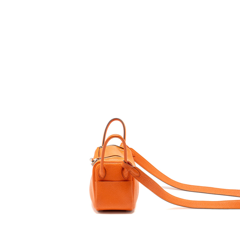Hermes mini Lindy Clemence Feu SHW Stamp Z