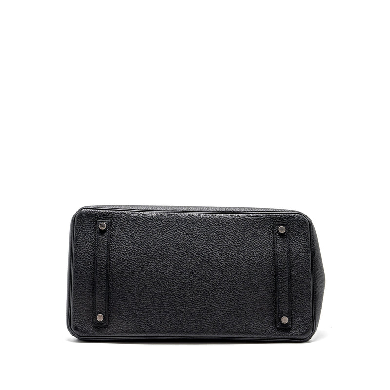 Hermes Birkin 35 Togo Black SHW Stamp Square R