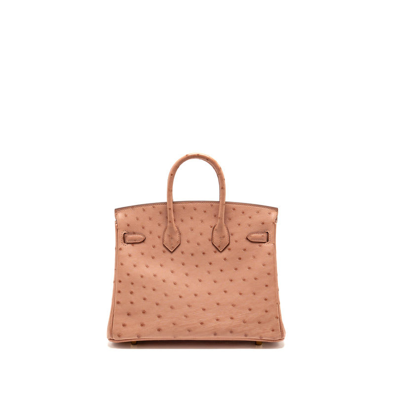 Hermes birkin 25 ostrich 94 Terre cutie GHW stamp B