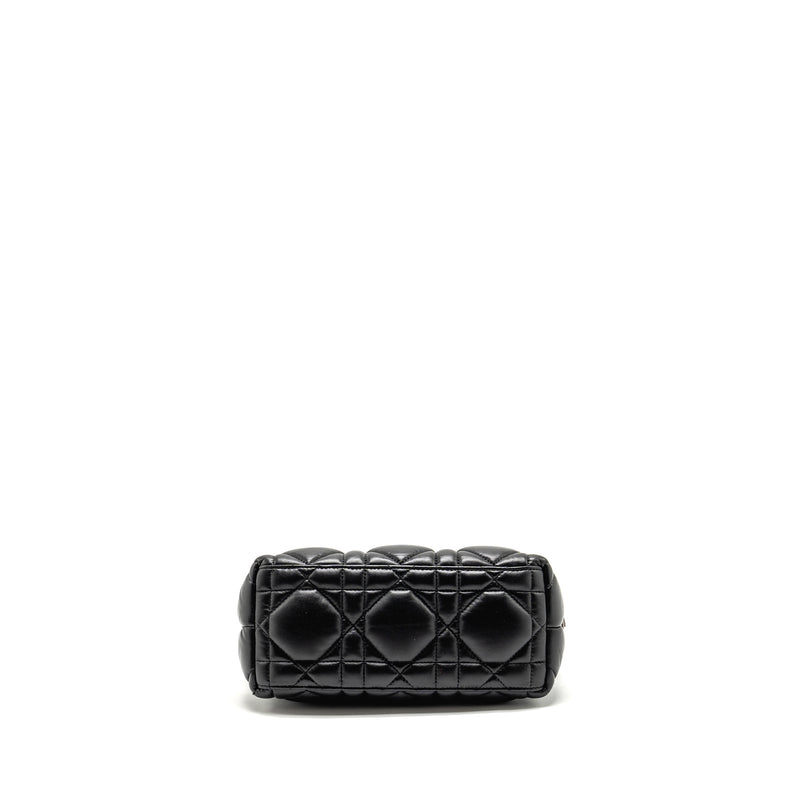 Dior Medium Diortravel Nomad Pouch Macrocannage Calfskin Black SHW