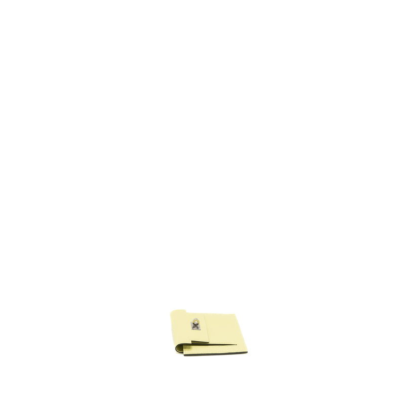 Hermes Kelly Pocket Compact Chevre Mysore R9 Jaune Bourge SHW Stamp Z