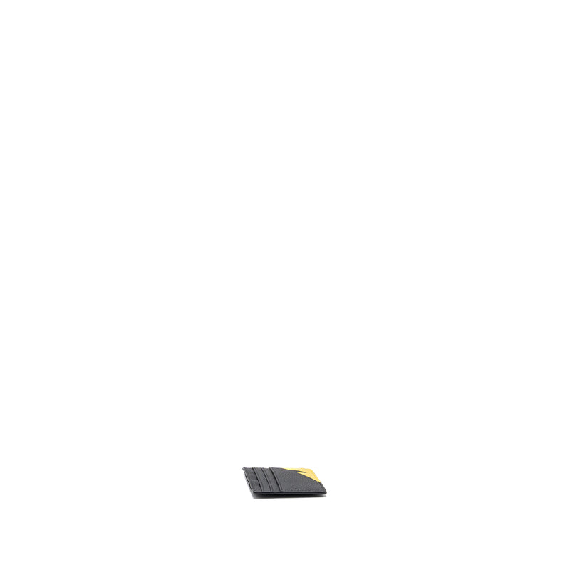Fendi Conner Bugs Business Card Holder Calfskin/Crocodile Black /Yellow
