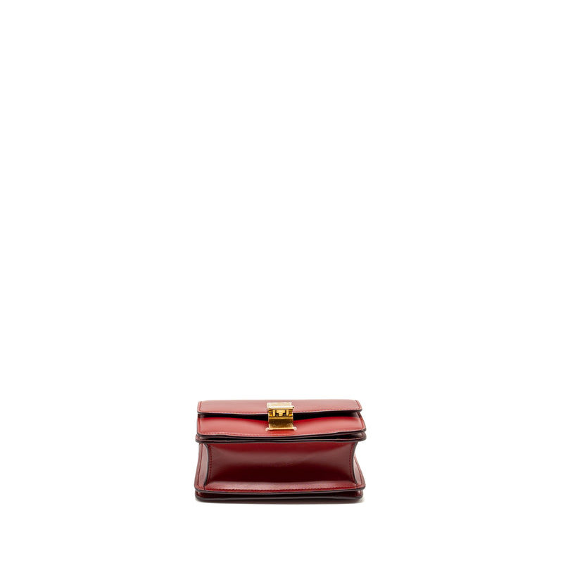 Celine Mini classic box bag calfskin red GHW