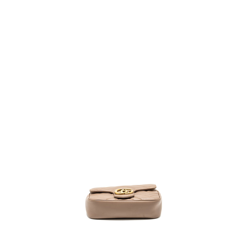 Gucci super mini GG marmont bag calfskin beige GHW