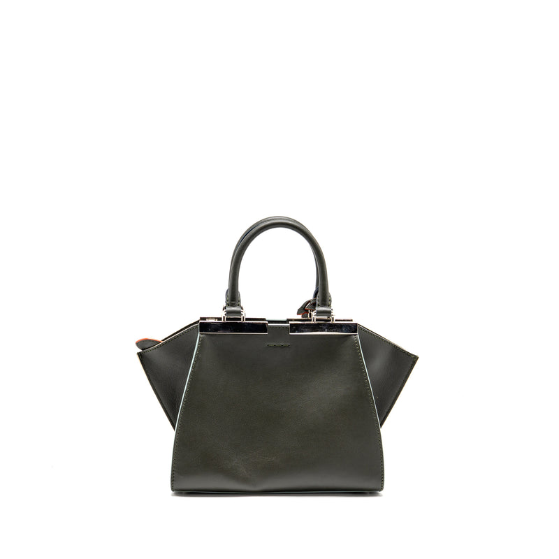 Fendi Mini 3Jours Tote Bag Calfskin Dark Green SHW
