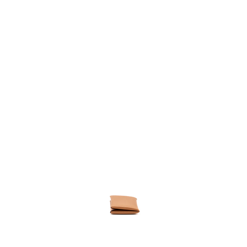 Hermes Calvi Card Holder Epsom Gold SHW Stamp B