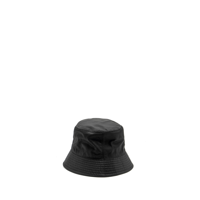 Prada Size M Re-Nylon Bucket Hat Black SHW