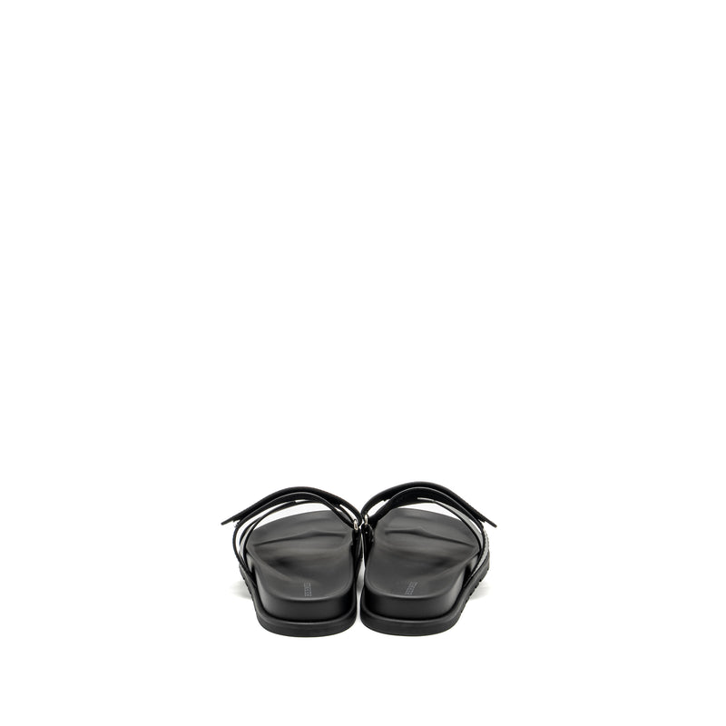 Hermes Size 41 Homme Chypre Sandals Black