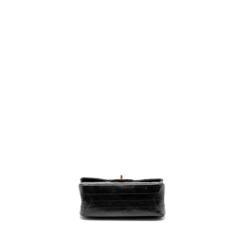 Chanel Mini 2.55 Reissue Chevron Calfskin BLACK GHW (Microchip)