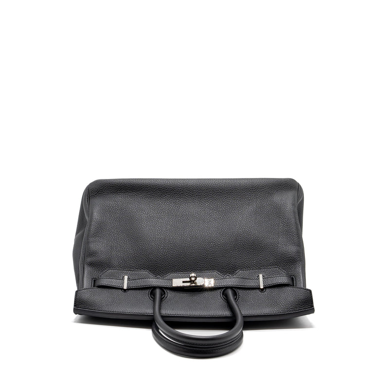 Hermes Birkin 35 Togo Black SHW Stamp Square R