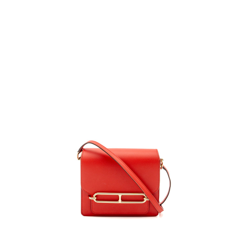 Hermes Mini Roulis Evercolor S3 Rouge De Coeur LGHW Stamp D